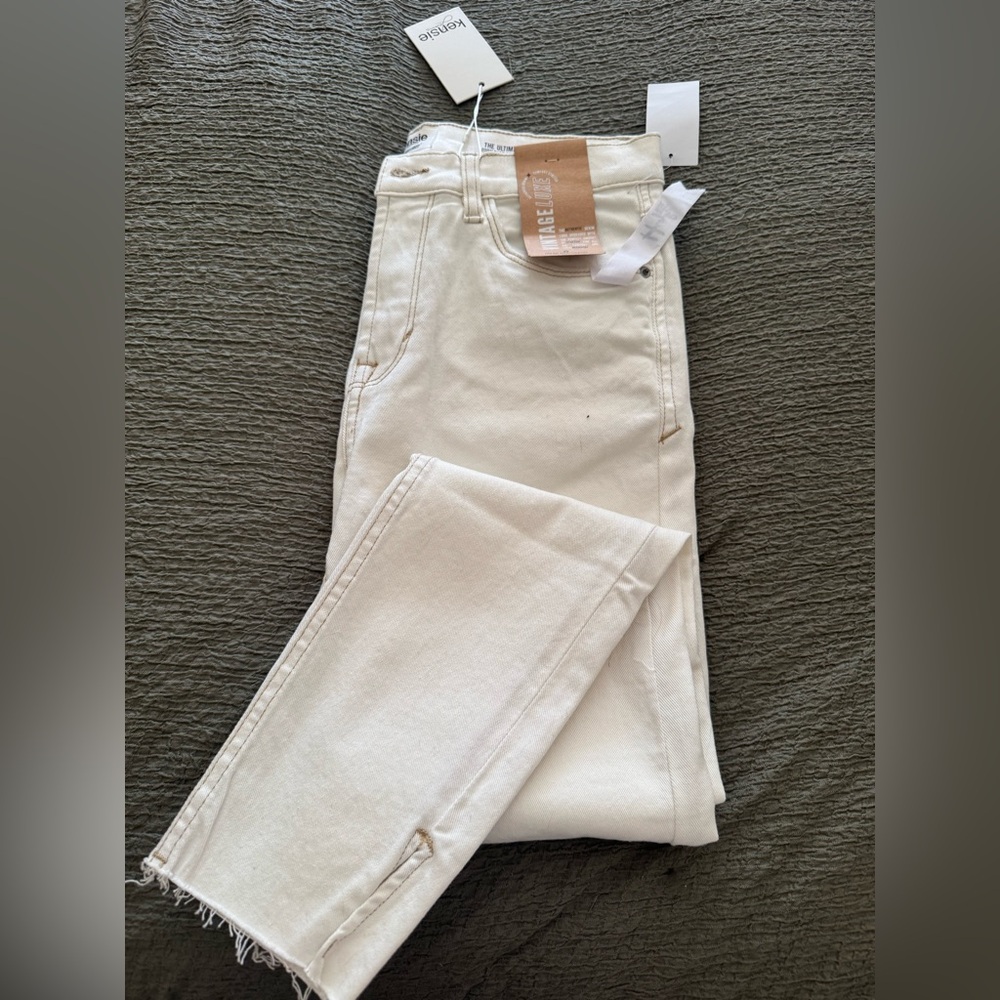 Kensie Off-White High Rise Jeans
